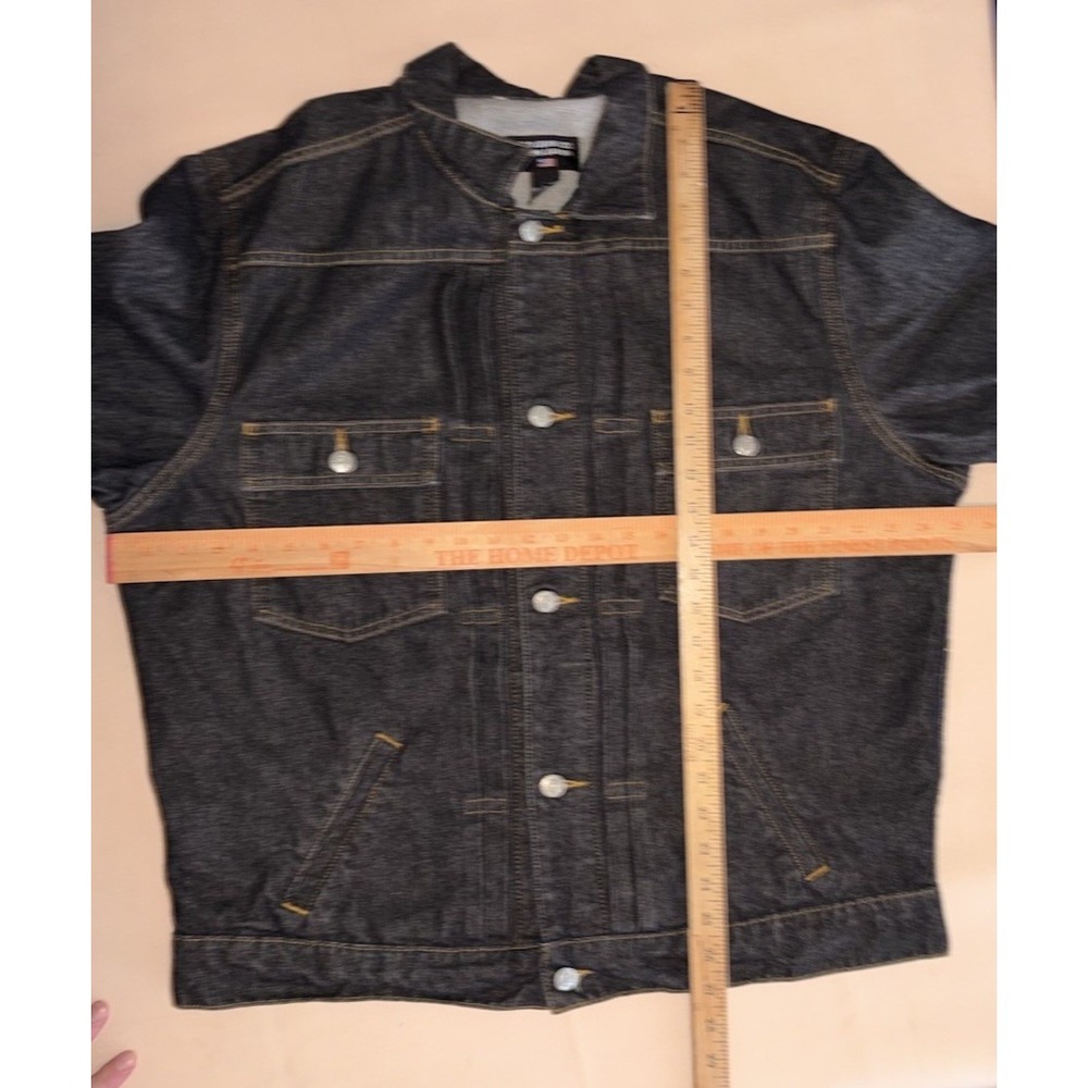 Vintage Ralph Lauren Jeans Co Denim Trucker Jacket Mens XL Black Jean - Picture 3 of 9